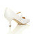 Back right side view of White PU Mid Heel Mary Jane Court Shoes Back right side view of White PU Mid Heel Mary Jane Court Shoes