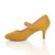 Left side view of Mustard Suede Mid Heel Mary Jane Court Shoes Left side view of Mustard Suede Mid Heel Mary Jane Court Shoes