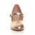 Front view of Rose Gold PU Mid Heel Mary Jane Court Shoes Front view of Rose Gold PU Mid Heel Mary Jane Court Shoes