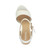 Top view of White PU High Block Heel Sandals