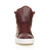 Front view of Burgundy PU Flat Lace Up Hi-Top Trainers Ankle Boots