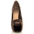 Front view of Tiger Suede High Heel Platform Peep Toe Court Shoes