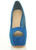 Front view of Light Blue Suede High Heel Platform Peep Toe Court Shoes