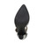Bottom view of the sole of Black Patent High Block Heel Ankle Strap Pointed Court Shoes