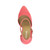 Top view of Coral Suede High Block Heel Ankle Strap Pointed Court Shoes