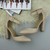 Closeup view of features of Nude PU High Block Heel Ankle Strap Pointed Court Shoes