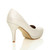 Back right side view of Ivory Glitter High Heel Platform Court Shoes Back right side view of Ivory Glitter High Heel Platform Court Shoes