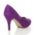 Back right side view of Purple Suede High Heel Platform Court Shoes Back right side view of Purple Suede High Heel Platform Court Shoes