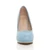 Front view of Pale Blue Suede High Heel Platform Court Shoes Front view of Pale Blue Suede High Heel Platform Court Shoes
