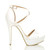Right side view of White PU High Heel Crossed Straps Platform Sandals