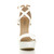 Front view of White PU High Heel Crossed Straps Platform Sandals