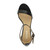 Top view of Black Lizard PU High Block Heel Ankle Strap Sandals