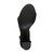 Bottom view of the sole of Black Suede High Block Heel Ankle Strap Sandals