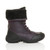 Right side view of Purple PU Low Heel Winter Snow Ankle Calf Boots