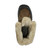 Top view of Brown PU Flat Winter Snow Calf Boots