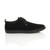 Right side view of Black Suede Flat Lo-Top Desert Trainers Plimsolls Right side view of Black Suede Flat Lo-Top Desert Trainers Plimsolls