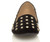 Front view of Black Suede Flat Studded Loafers Dolly Shoes