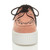 Front view of Salmon Suede Double Platform Flatform Wedge Brothel Creepers