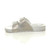 Left side view of Silver PU Flatform Double Buckle Diamante Footbed Sandals Flip Flops Sliders Left side view of Silver PU Flatform Double Buckle Diamante Footbed Sandals Flip Flops Sliders