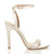 Right side view of Ivory Satin High Heel Barely There Strappy Sandals