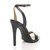 Back right side view of Navy PU High Heel Barely There Strappy Sandals