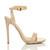 Right side view of Nude Patent High Heel Barely There Strappy Sandals