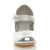 Back right side view of Silver PU Mid Heel Mary Jane Diamante Court Shoes