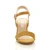 Front view of Mustard Suede Mid Block Heel Ankle Strap Barely There Sandals Front view of Mustard Suede Mid Block Heel Ankle Strap Barely There Sandals