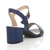 Back right side view of Navy PU Mid Block Heel Ankle Strap Barely There Sandals Back right side view of Navy PU Mid Block Heel Ankle Strap Barely There Sandals