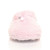 Front view of Baby Pink Flat Fleece Fluffy Mules Slippers