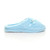 Right side view of Baby Blue Flat Fleece Fluffy Mules Slippers