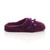 Right side view of Purple Flat Fleece Fluffy Mules Slippers