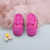 Fuchsia Pink Flat Fleece Fluffy Mules Slippers
