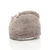 Front view of Taupe Flat Fleece Fluffy Mules Slippers