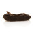 Left side view of Brown Fleece Fluffy Footlets Slippers Socks