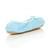 Back right side view of Baby Blue Fleece Fluffy Footlets Slippers Socks
