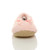 Front view of Peach Fleece Fluffy Footlets Slippers Socks