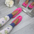 Model wearing Fuchsia Pink Fleece Fluffy Footlets Slippers Socks