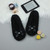 Black Fleece Fluffy Footlets Slippers Socks