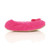 Right side view of Fuchsia Pink Fleece Fluffy Footlets Slippers Socks