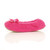 Left side view of Fuchsia Pink Fleece Fluffy Footlets Slippers Socks