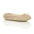 Front right side view of Beige Fleece Fluffy Footlets Slippers Socks