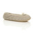 Front right side view of Beige Knit Fleece Fluffy Footlets Slippers Socks