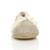 Front view of Beige Knit Fleece Fluffy Footlets Slippers Socks