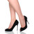 Model wearing Black Suede High Heel Stiletto Peep Toe Court Shoes Sandals Model wearing Black Suede High Heel Stiletto Peep Toe Court Shoes Sandals