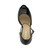 Top view of Black Patent High Heel Ankle Strap Stiletto Peep Toe Shoes Sandals