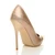Back right side view of Gold Mermaid PU High Heel Pointed Court Shoes Back right side view of Gold Mermaid PU High Heel Pointed Court Shoes