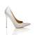 Right side view of Silver Mermaid PU High Heel Pointed Court Shoes Right side view of Silver Mermaid PU High Heel Pointed Court Shoes