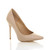 Front right side view of Nude PU High Heel Pointed Court Shoes Front right side view of Nude PU High Heel Pointed Court Shoes