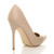 Back right side view of Nude PU High Heel Pointed Court Shoes Back right side view of Nude PU High Heel Pointed Court Shoes